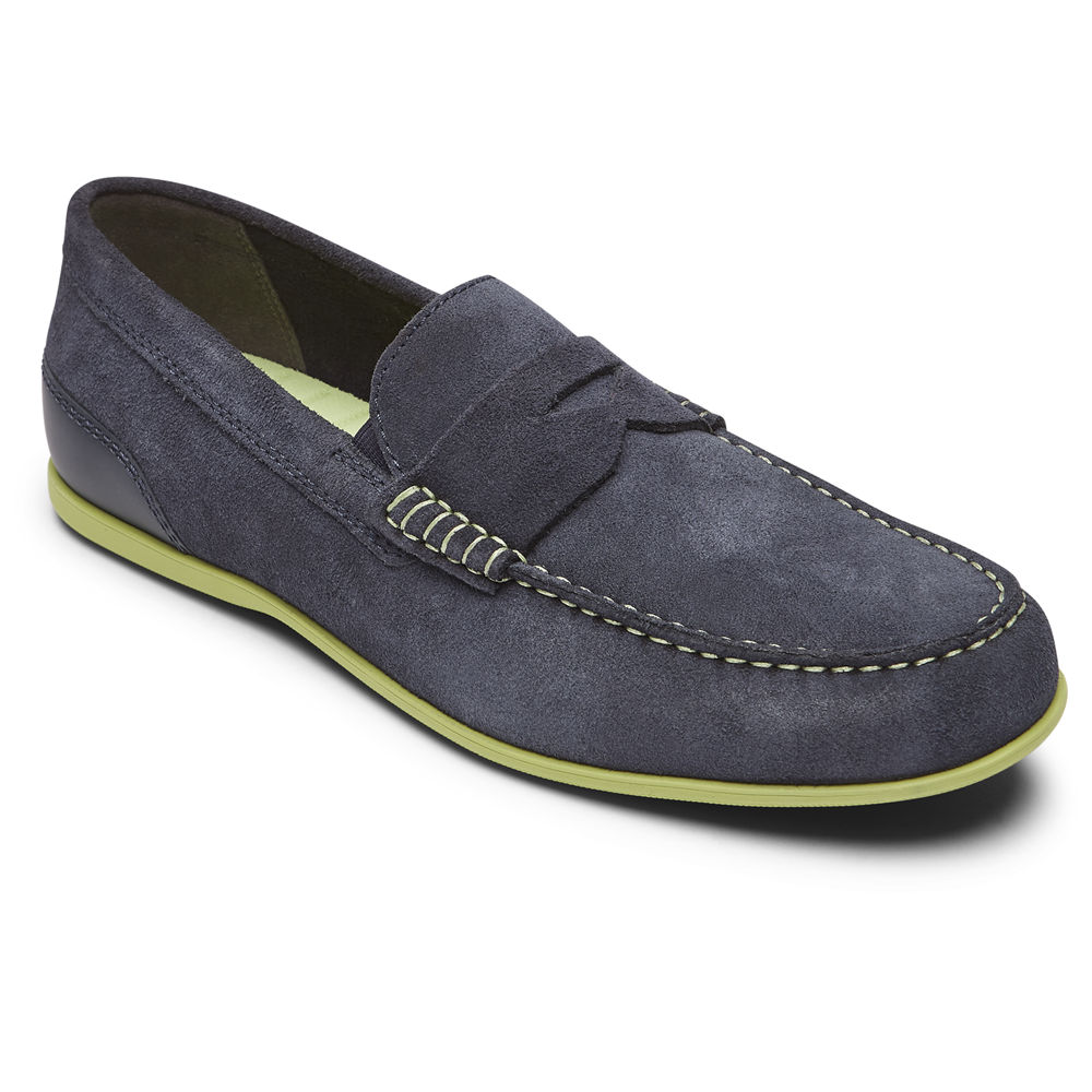 Rockport Slip-Ons Herre Blå - Malcom Penny - TCEZ80237